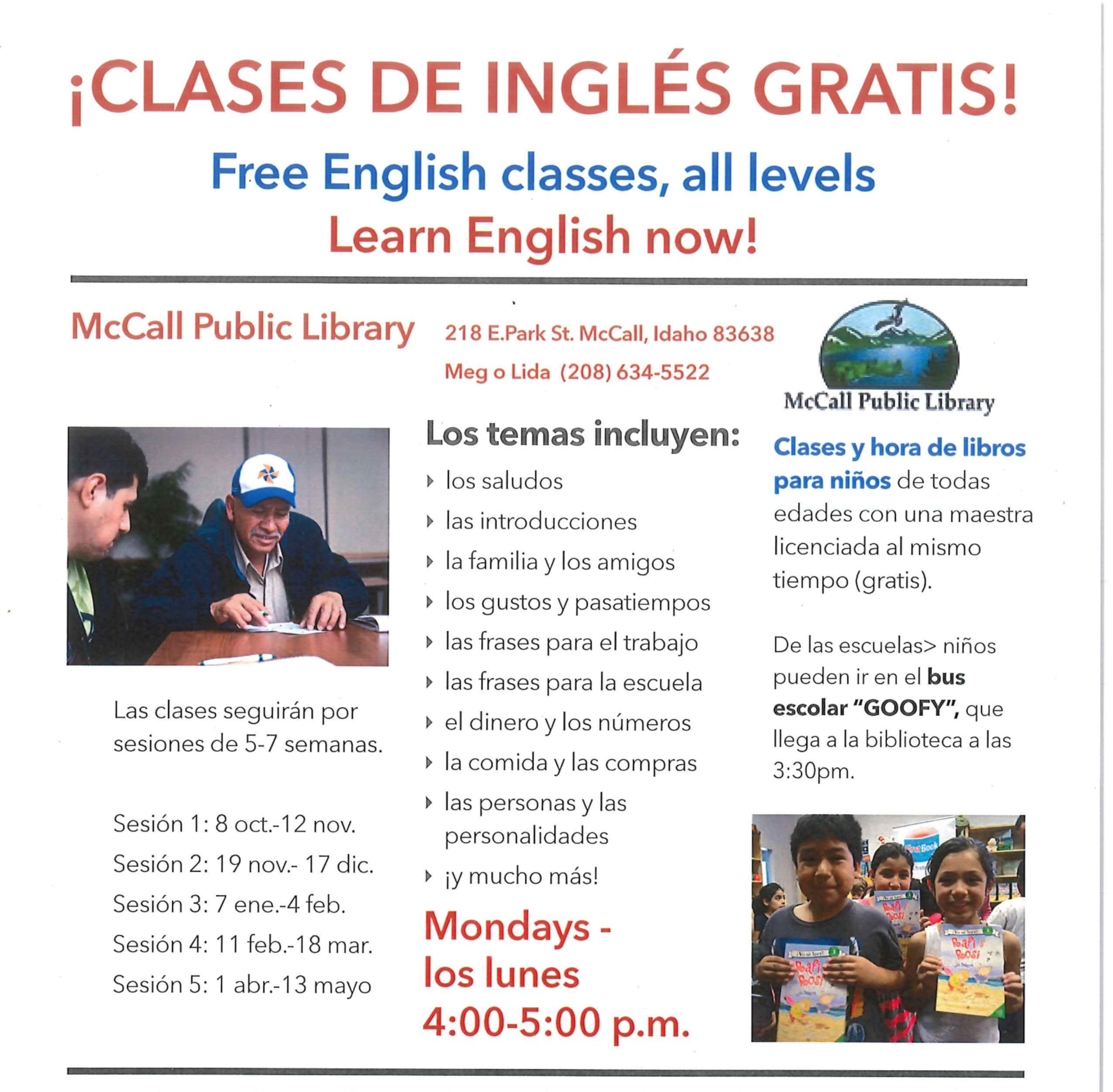 Clase de Inglés Gratis - Free ESL Class